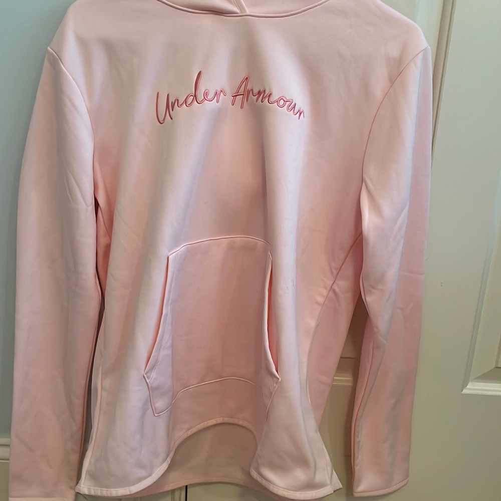 pink Under Armour loose hoodie women’s medium
